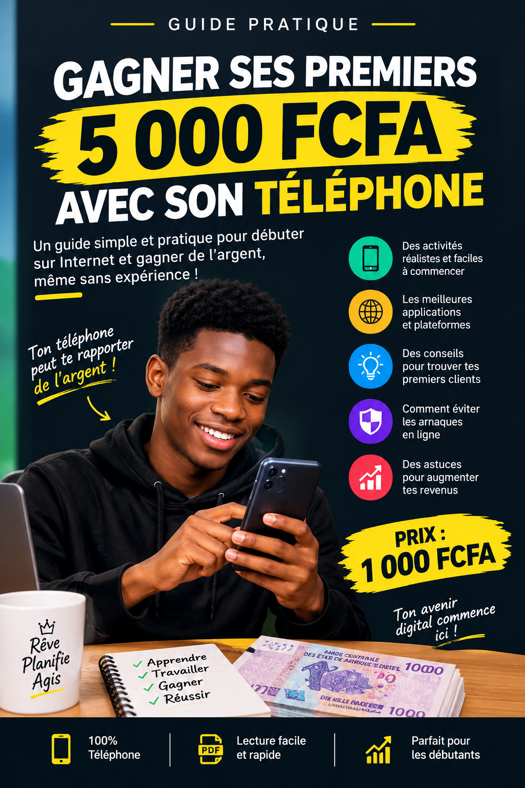 Gagner ses premiers 5 000 FCFA avec son téléphone