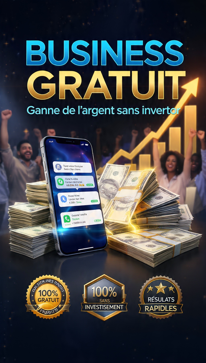 Business gratuit :te permet de gagner de l'argent facilement sans investissement