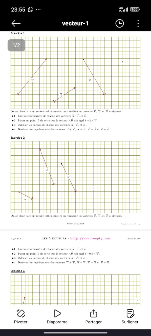 Corriger de vecteur