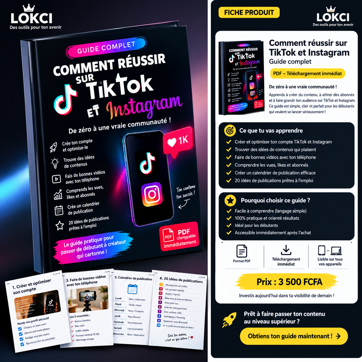 Guide “Comment réussir sur TikTok et Instagram