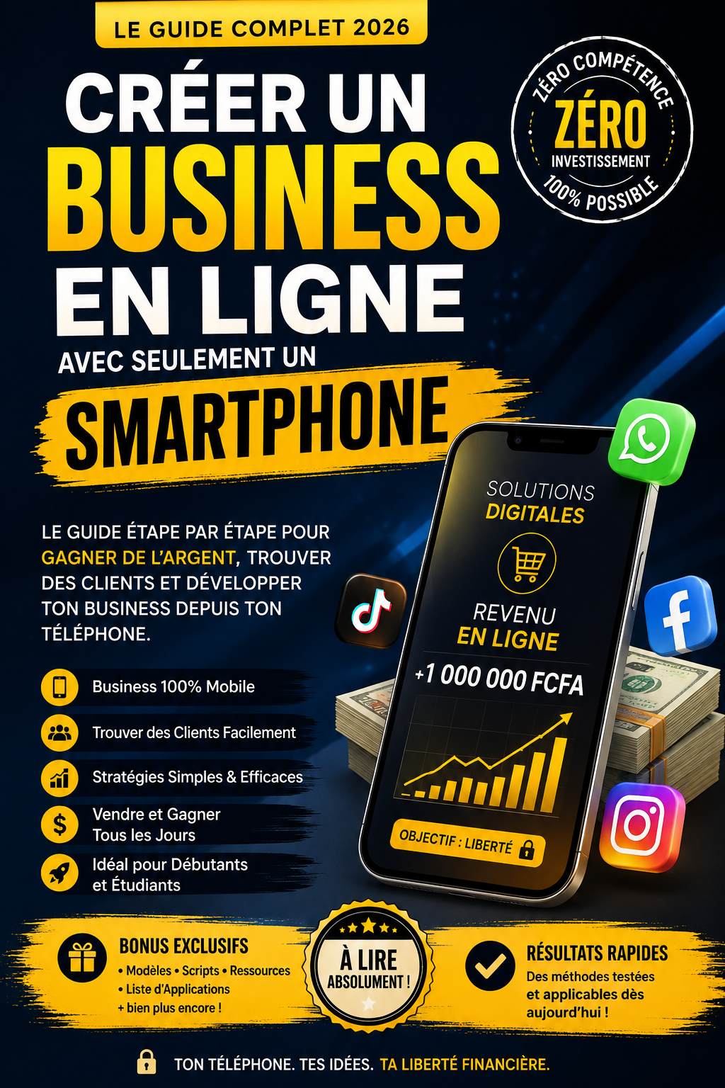 CRÉER UN BUSINESS EN LIGNE AVEC SEULEMENT UN SMARTPHONE