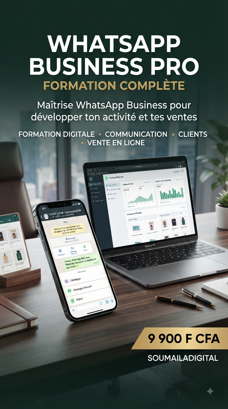 WHATSAPP BUSINESS PRO — FORMATION COMPLÈTE : MAÎTRISE WHATSAPP BUSINESS POUR DÉVELOPPER TON ACTIVITÉ ET TES VENTES
