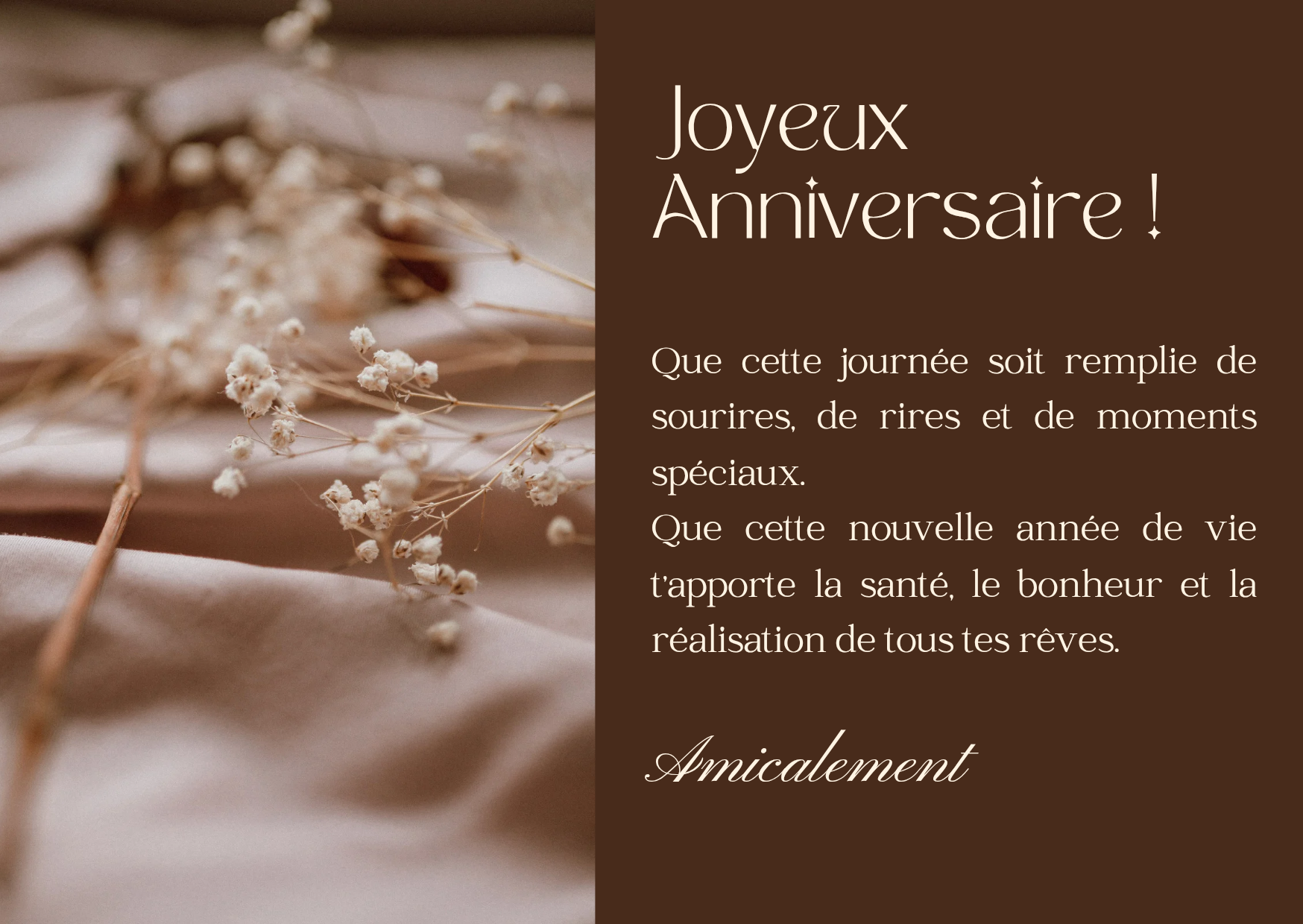 Carte d’aniversaire personalisable