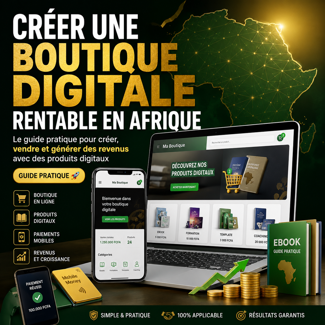 Créer une Boutique Digitale Rentable en Afrique : Le Guide Pratique pour Créer, Vendre et Générer des Revenus