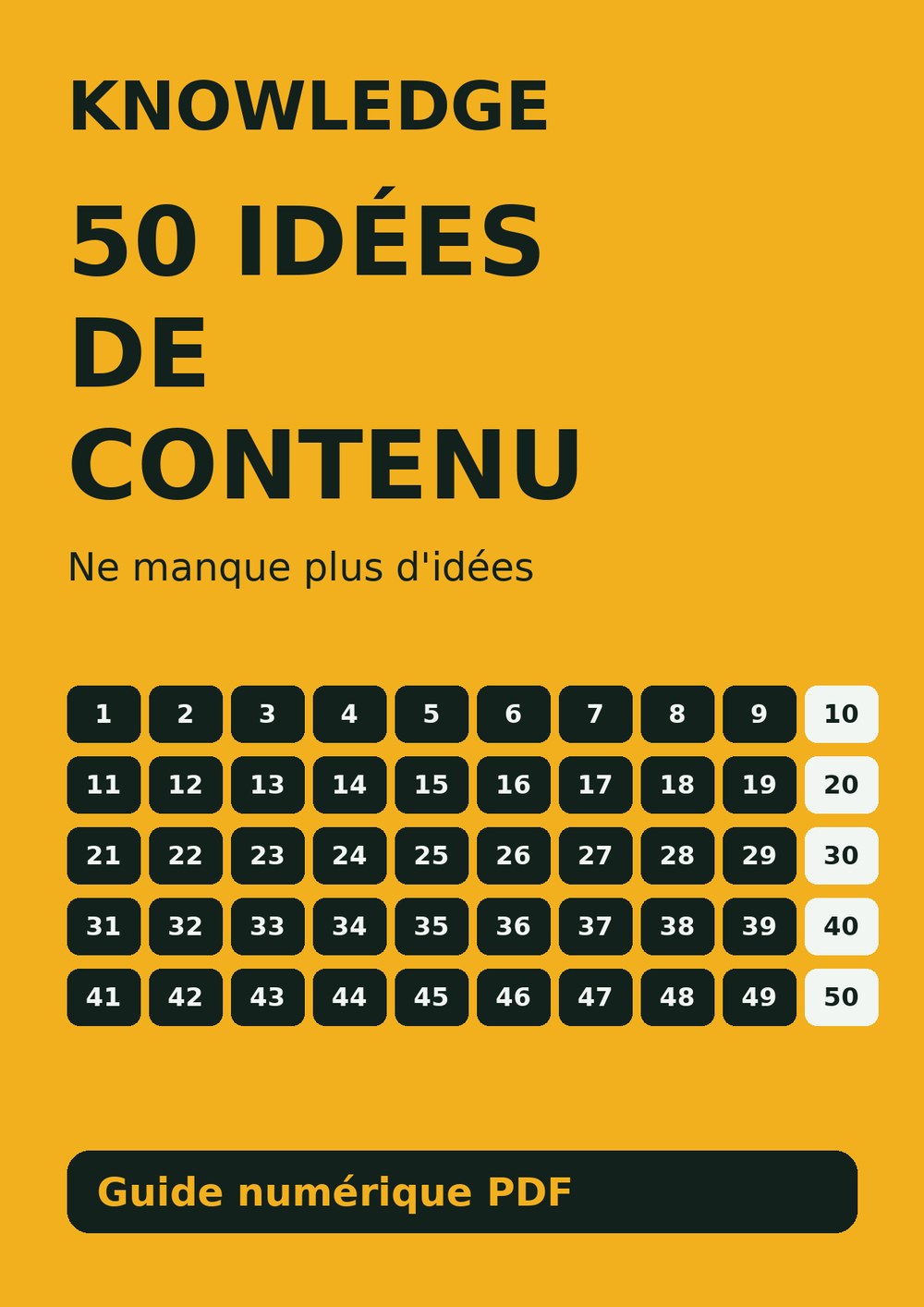 50 idées de contenu