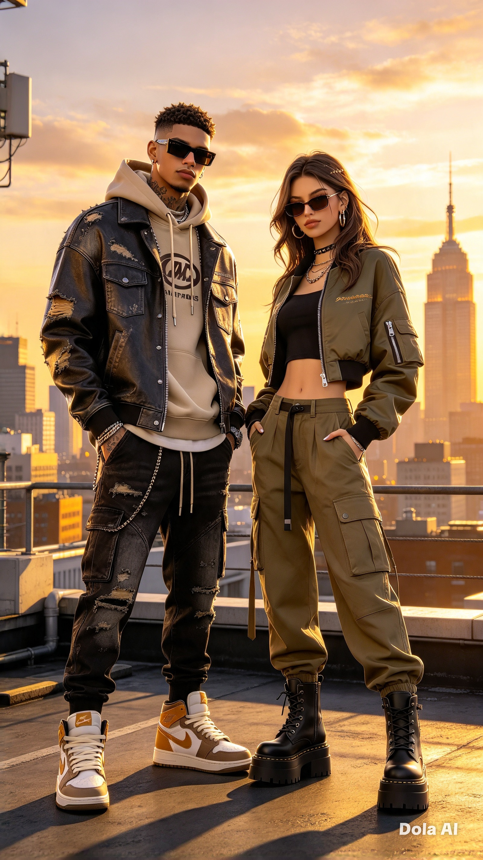 Style animé-Couple streetwear (HD)