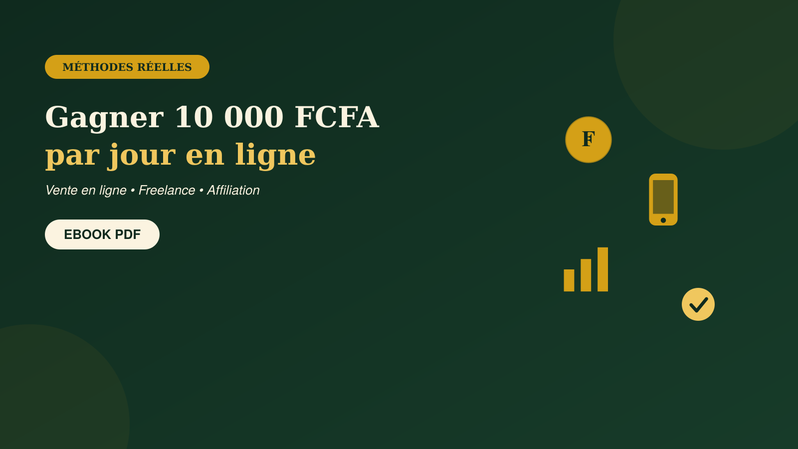 Gagner 10 000 FCFA par jour en ligne