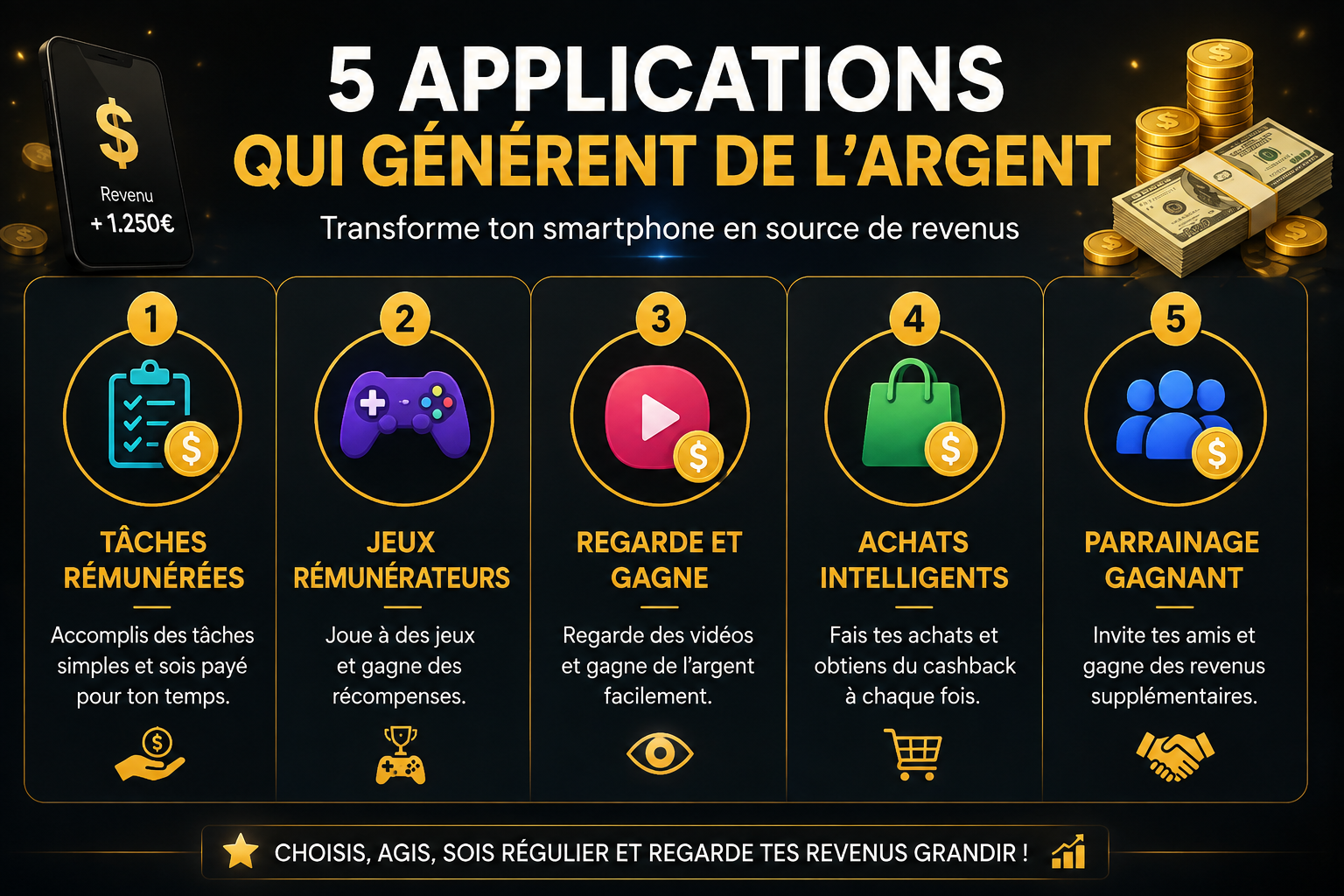 Gagner de l'argent en 2026 grâce à des applications
