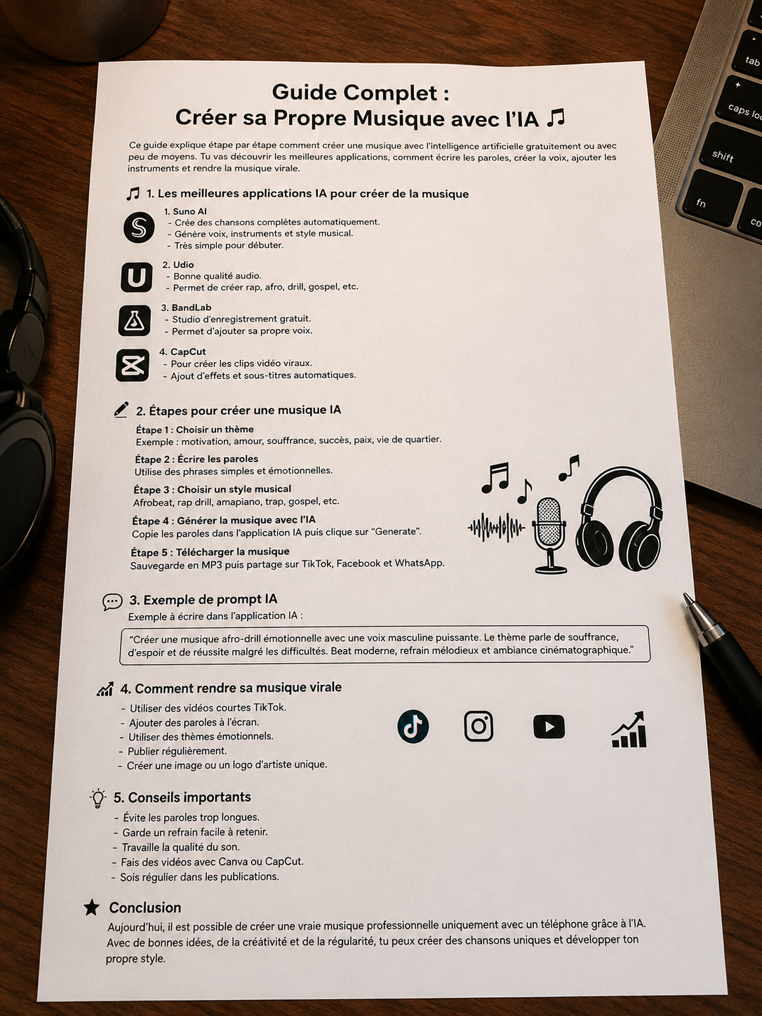 Comment faire une musique avec IA gratuit
