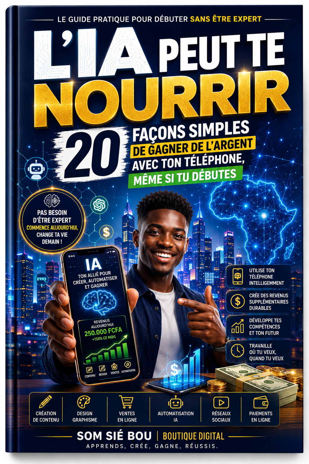 L'IA Peut Te Nourrir : 20 Façons Simples de Gagner de l'Argent Avec Ton Téléphone en Afrique.