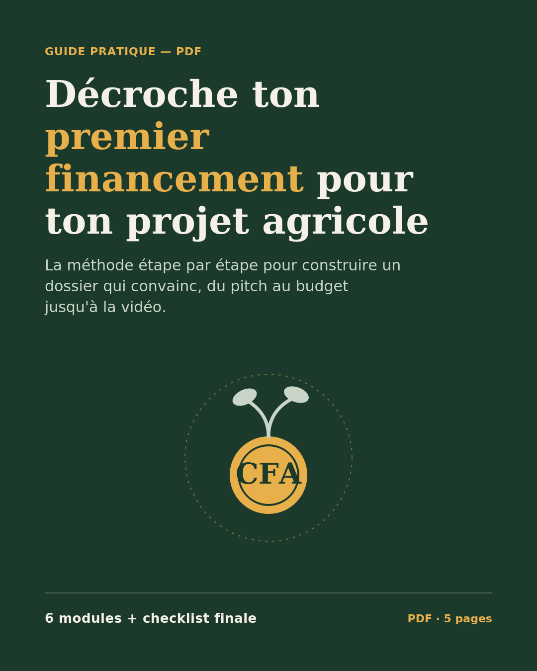 : "Décroche ton premier financement pour ton projet agricole ou agroalimentaire"