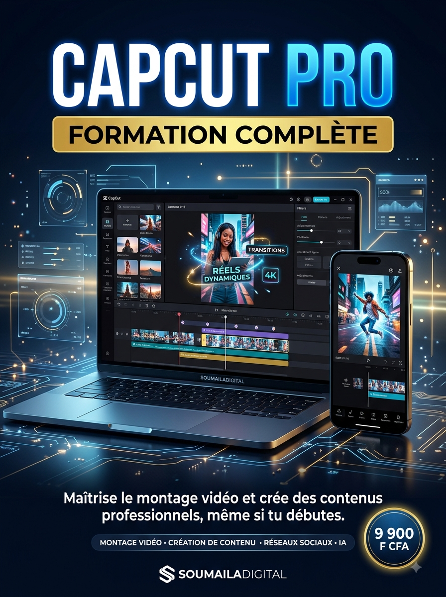 CAPCUT PRO — FORMATION COMPLÈTE : MAÎTRISE LE MONTAGE VIDÉO ET CRÉE DES CONTENUS PROFESSIONNELS