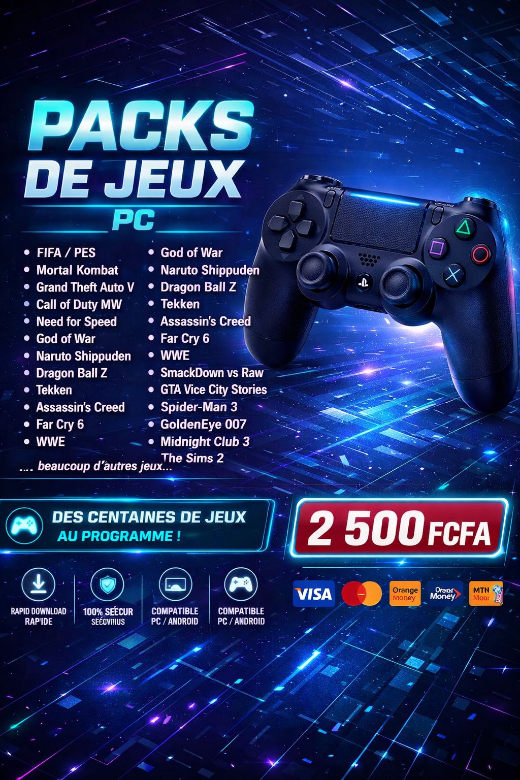 PACK DE JEUX POUR PC