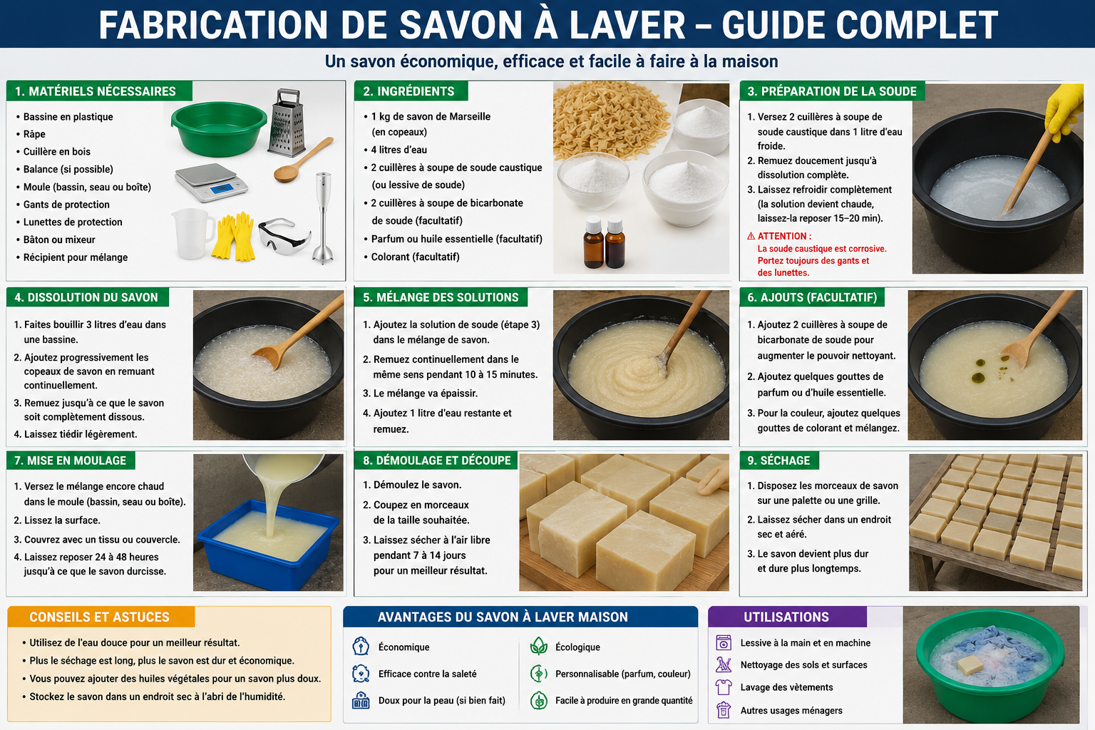 FABRICATION DE SAVON A LAVER