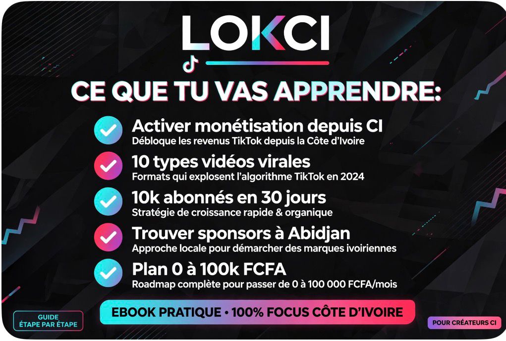 Comment monétiser TikTok et Facebook en Côte d'Ivoire 2026