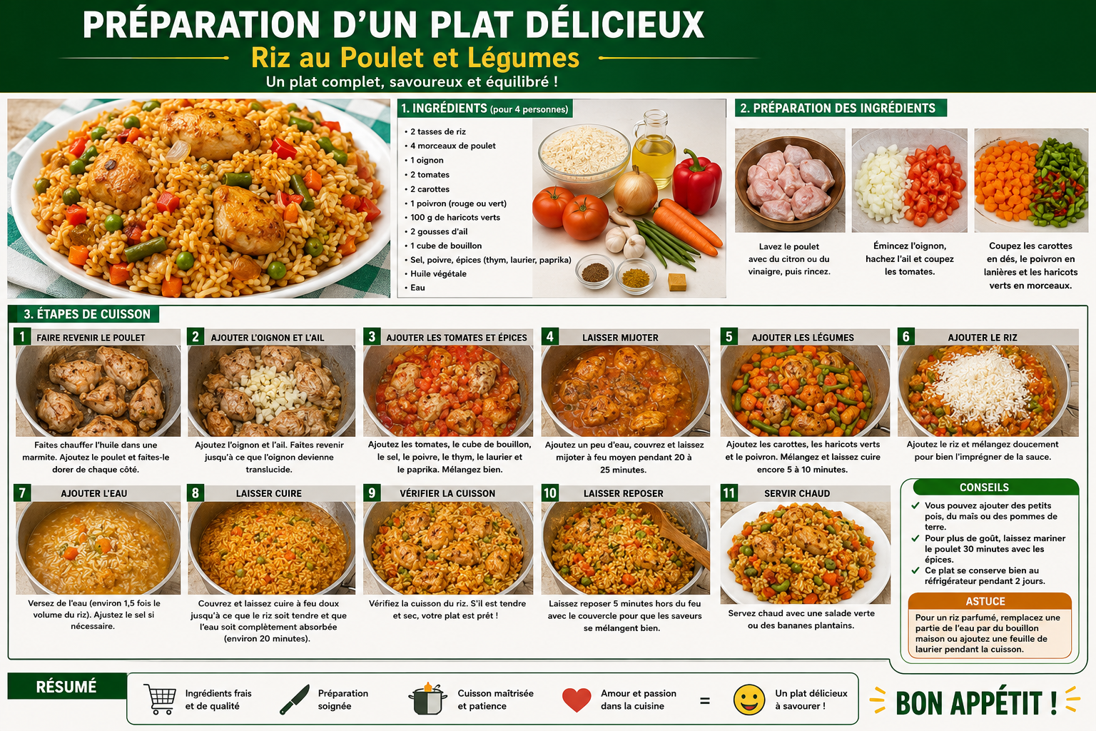 PREPARATION UN BON PLAT ET SIMPLE