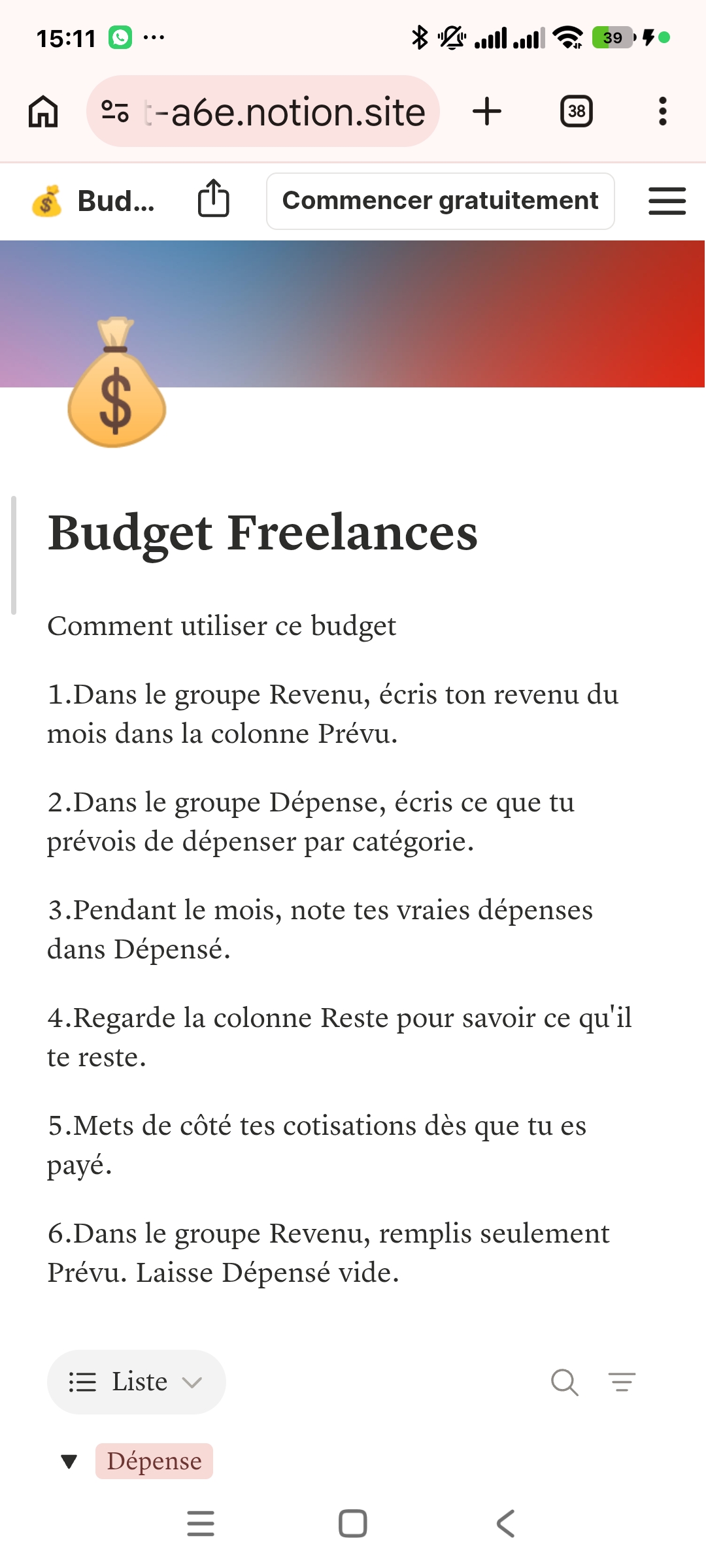 Budget Freelance Notion : gère tes revenus irréguliers