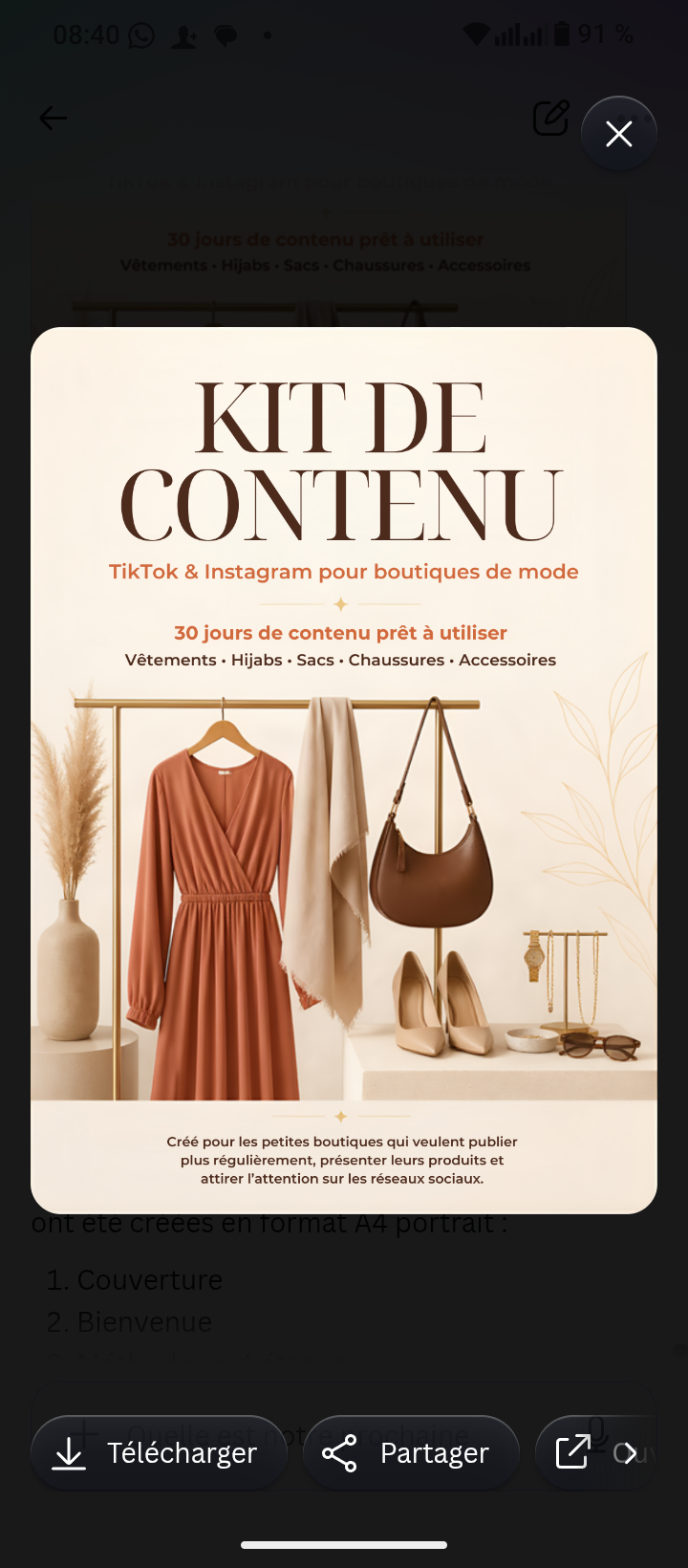 Kit de contenu tiktok & Instagram