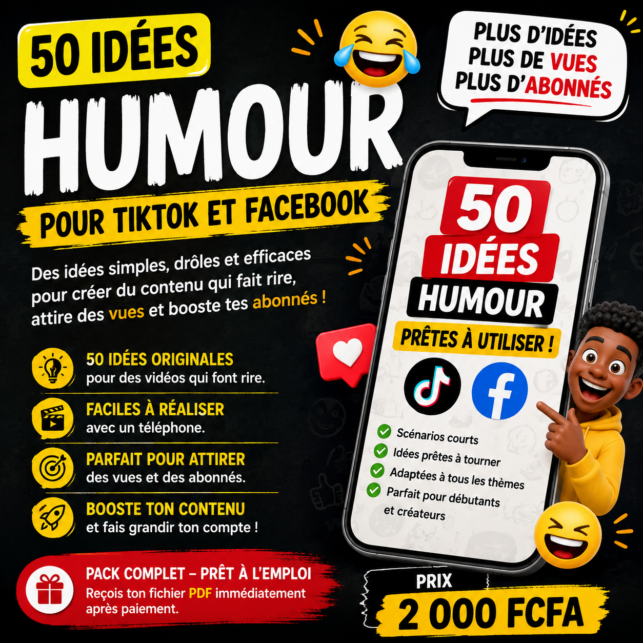 50 idées humour pour TikTok et Facebook