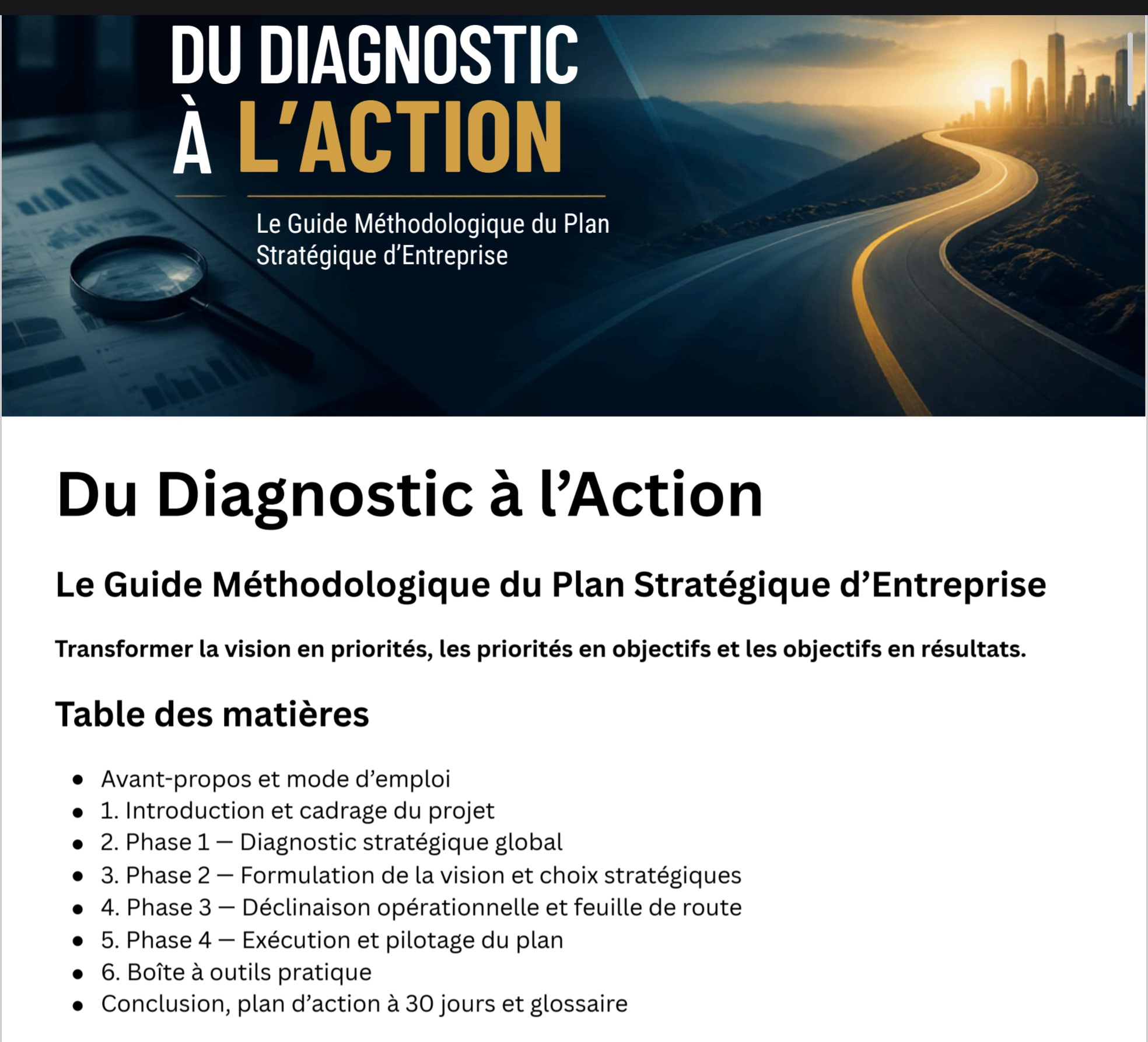 Le Guide Méthodologique du Plan Stratégique d’Entreprise