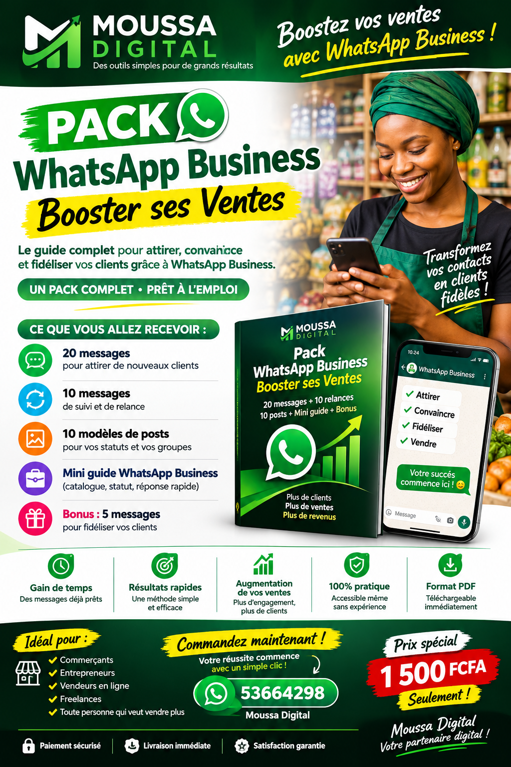 Pack whatsapp business Booster ses Ventes